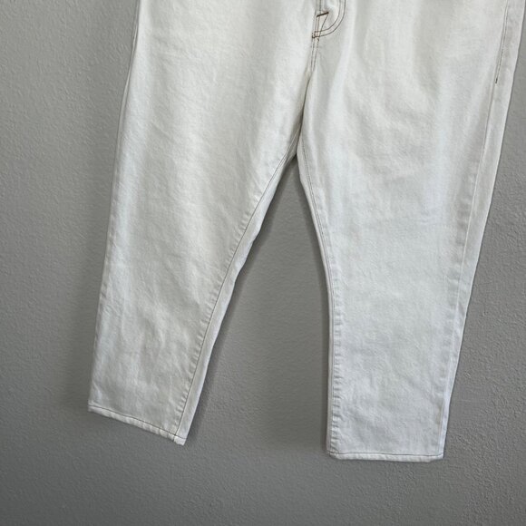 Frame Le Slouch Ecru Jeans Size 30 Eggshell White - Picture 6 of 14